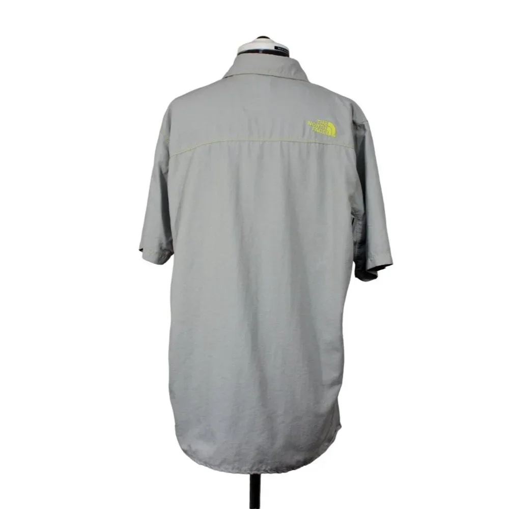The North Face men's rip stop short sleeve pearl snap button front‎ shirt S